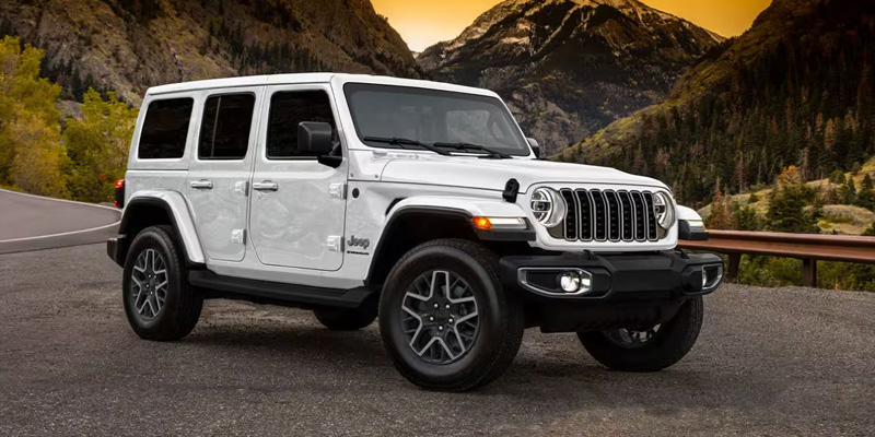 A photo of a white 2025 Jeep Wrangler Rubicon
